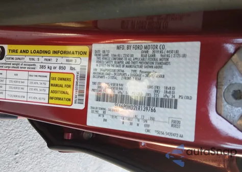 2014 Ford Fusion Se из США, поврежденный, VIN 3FA6P0HD2ER139766